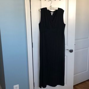 Chico’s size 3 black sleeveless maxi empire waist